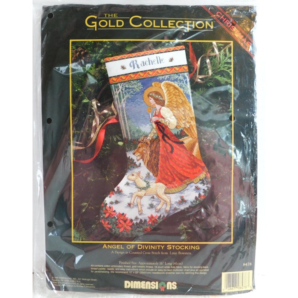 Angel of Divinity Stocking Dimensions Gold Coll. Christmas Cross Stitch Kit 8478